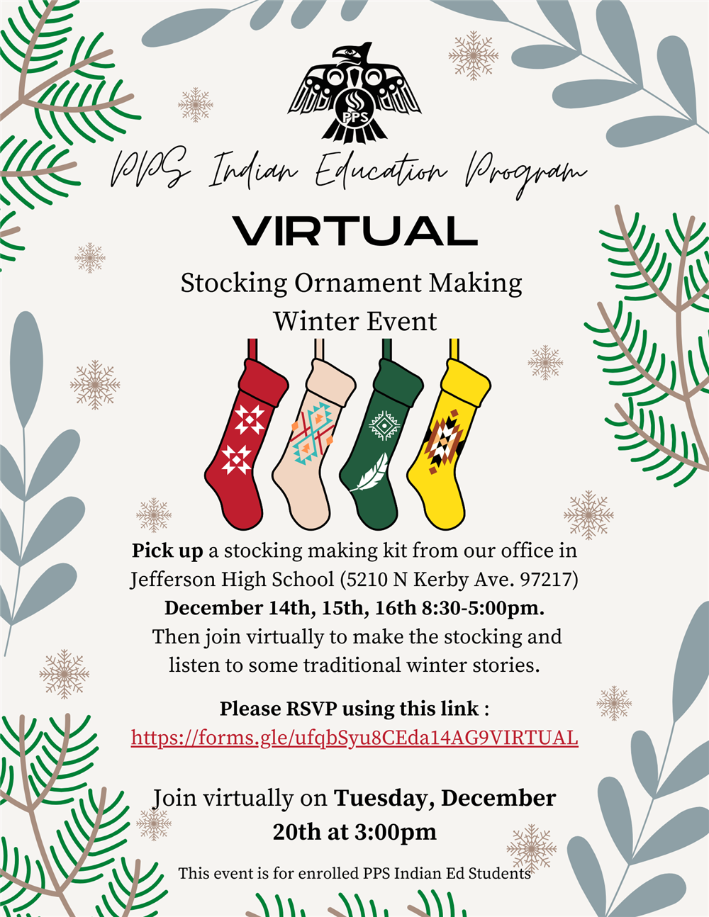 Indian Ed Winter Stocking Event Flier